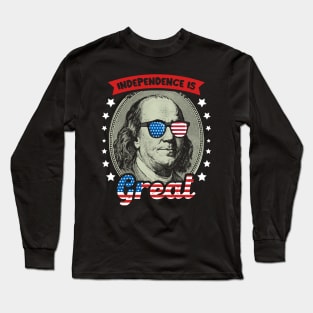 4th of July Benjamin Franklin Long Sleeve T-Shirt